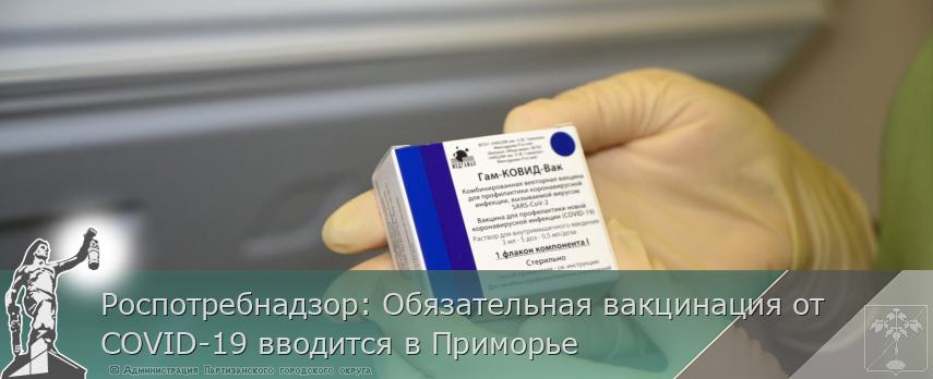 Роспотребнадзор: Обязательная вакцинация от COVID-19 вводится в Приморье | Администрация муниципального округа город Партизанск Приморского края Официальный сайт